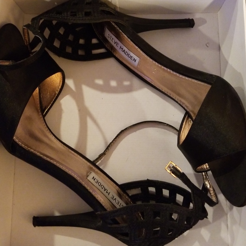 Black and gold satin